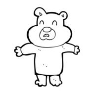cartoon unhappy bear N5