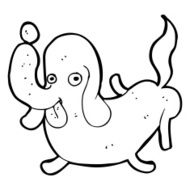 cartoon dog sticking out tongue N24