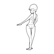 cartoon bikini woman N5