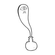cartoon halloween ghost in bottle N29