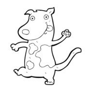 cartoon happy dog N109