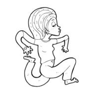 cartoon woman running N14