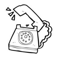 cartoon ringing telephone N36