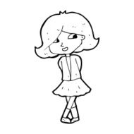 cartoon happy girl N138