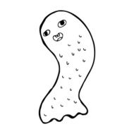funny cartoon ghost N122