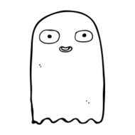 funny cartoon ghost N126