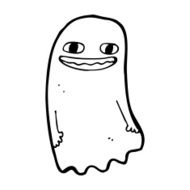 funny cartoon ghost N128