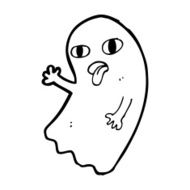 funny cartoon ghost N129