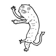 cartoon gross little monster N17