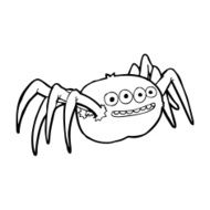 cartoon spooky spider N18