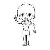 cartoon woman with idea N358