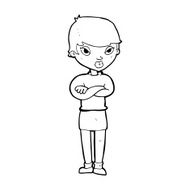 cartoon annoyed woman N264