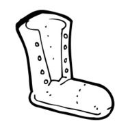 cartoon old boot N19