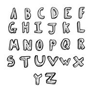 cartoon alphabet N42