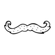 cartoon mustache symbol N15