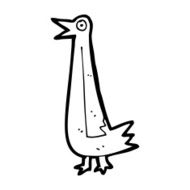 funny cartoon bird N247