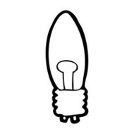 cartoon electric light bulb N36