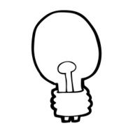 cartoon electric light bulb N37
