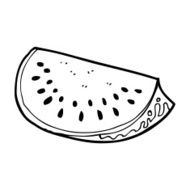 Cartoon Watermelon Slice N17