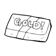 cartoon bar of gold N21