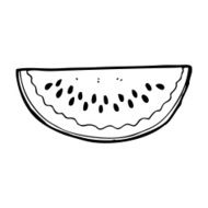 Cartoon Watermelon Slice N20