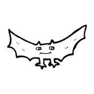 cartoon spooky vampire bat N29