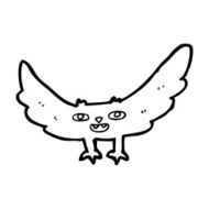 cartoon spooky vampire bat N30