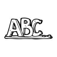 cartoon ABC letters N27