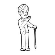 cartoon shocked gentleman N15