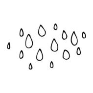 Cartoon Raindrops N6