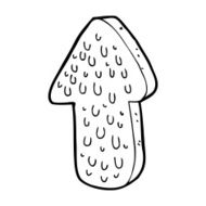 cartoon slimy arrow symbol N13