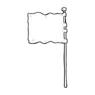 cartoon waving flag N23