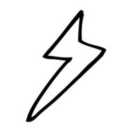 cartoon lightning bolt symbol N29