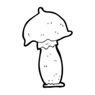 cartoon mushroom N124