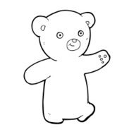 cartoon teddy bear N413
