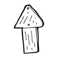 cartoon wood arrow symbol N8