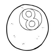 cartoon eight ball N8