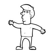 cartoon worried man N146