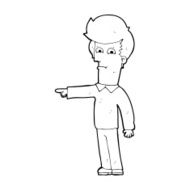 Cartoon Man Pointing N281