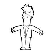 cartoon happy man N676