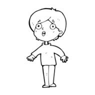 cartoon surprised man N195