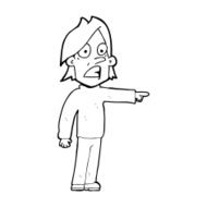 cartoon surprised man N196