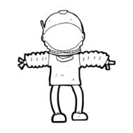 Cartoon Astronaut N177