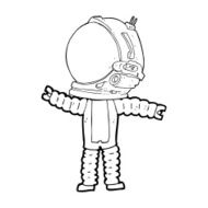 Cartoon Astronaut N178