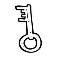 cartoon old key N13