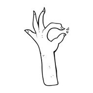 cartoon most excellent hand gesture N13