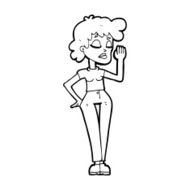 cartoon woman ignoring N35