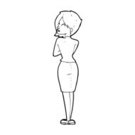 cartoon businesswoman ignoring N10