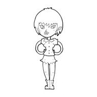 cartoon pretty vampire girl N40