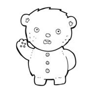 cartoon unhappy teddy bear N7